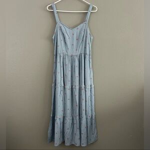 Gingham Midi Dress with Cherries Japna